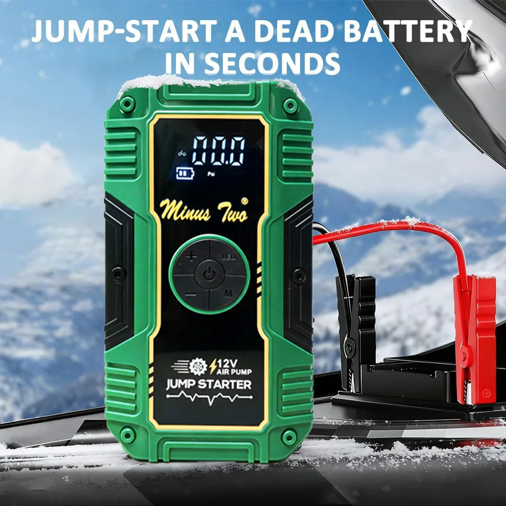 Emergency Startup Power Source - Integrated Unit for Car Air Pump and Vehicle Battery Strong Start Jumper Battery Power Tool - I