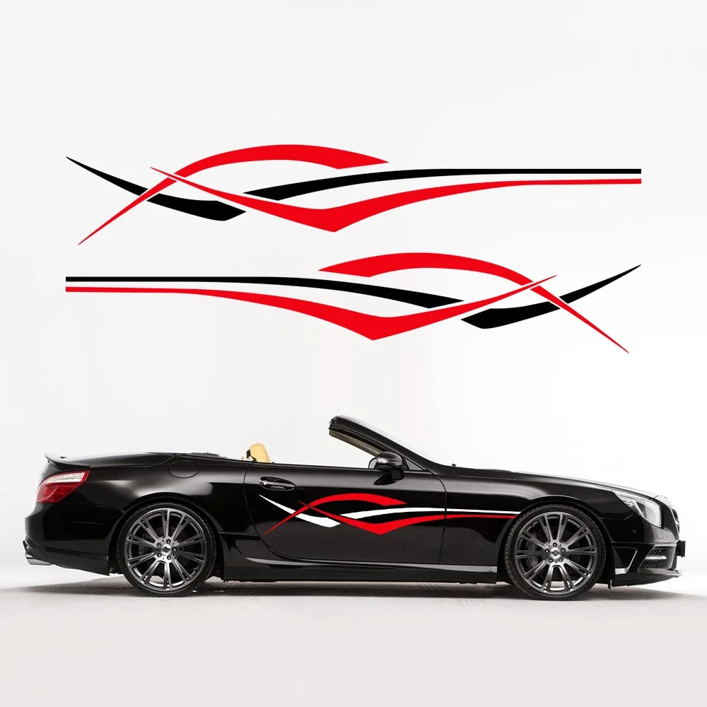 Car Stripes Styling Sticker Vinyl Decor Decal For Cars SUV Van Camper Pickup Truck RV Motorhome Cargo Auto Tuning Accessories