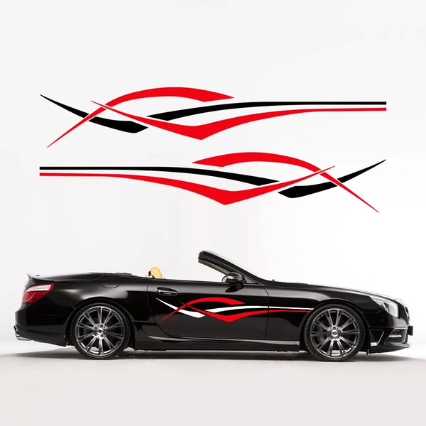 Car Stripes Styling Sticker Vinyl Decor Decal For Cars SUV Van Camper Pickup Truck RV Motorhome Cargo Auto Tuning Accessories