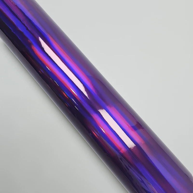 High Glossy Holographic Purple Vinyl Wrap Chrome Vinyl Auto Stickers for Car Sticker on the Hood Wrapping Foil Car Film Cover