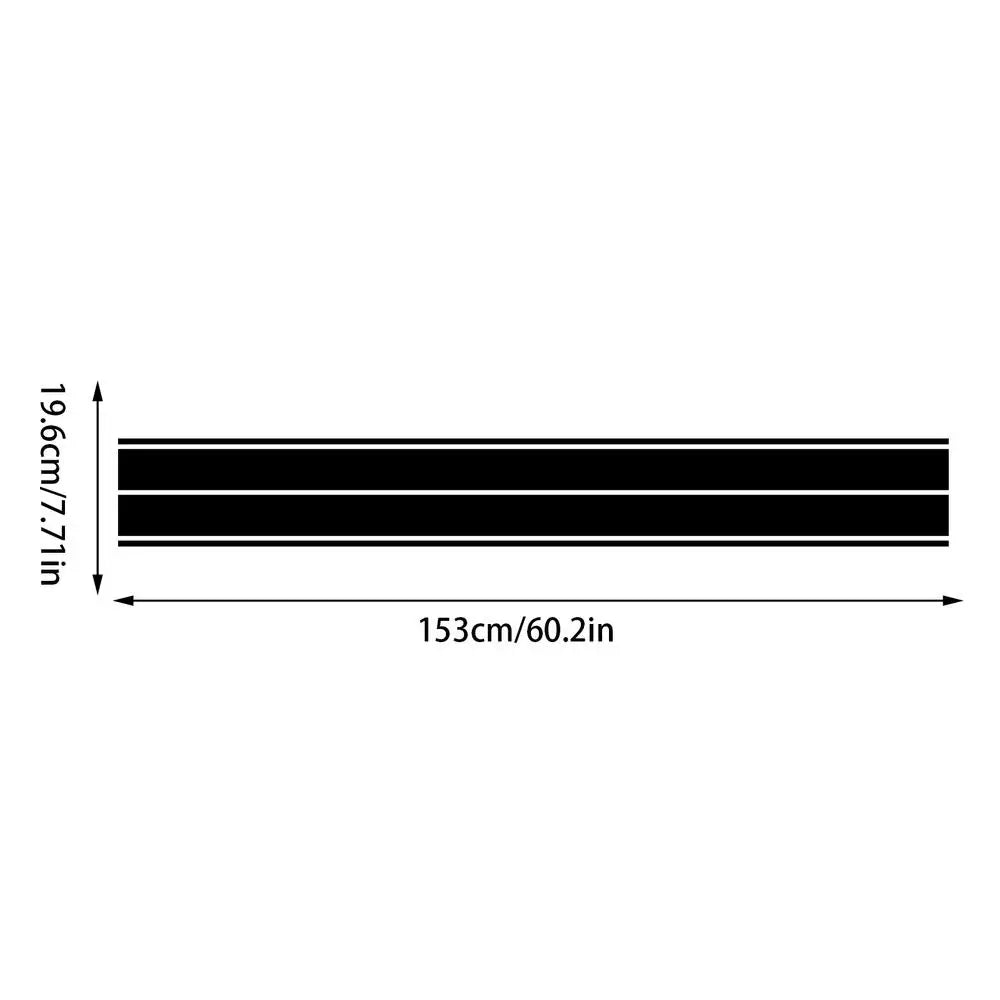 Car Hood Stripe Sticker Auto Racing Stripes Body Side Decal Modified Decoration For Car Engine Hood Exterior Decoration For All