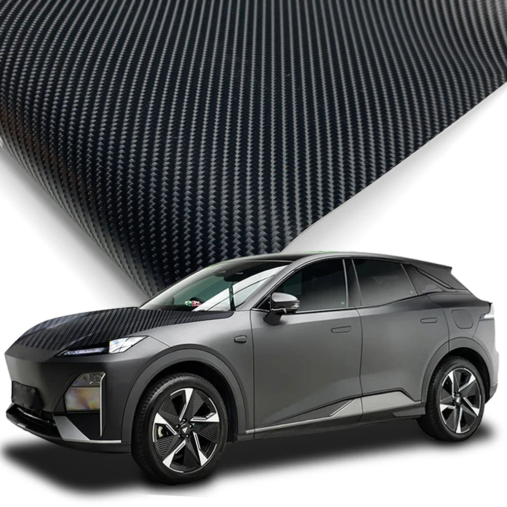 Carbon Fiber Vinyl Wrap 150X300CM Car Styling Wrapping Sheet Roll Film for DIY Automobiles Roof Hood Customizable Car Sticker