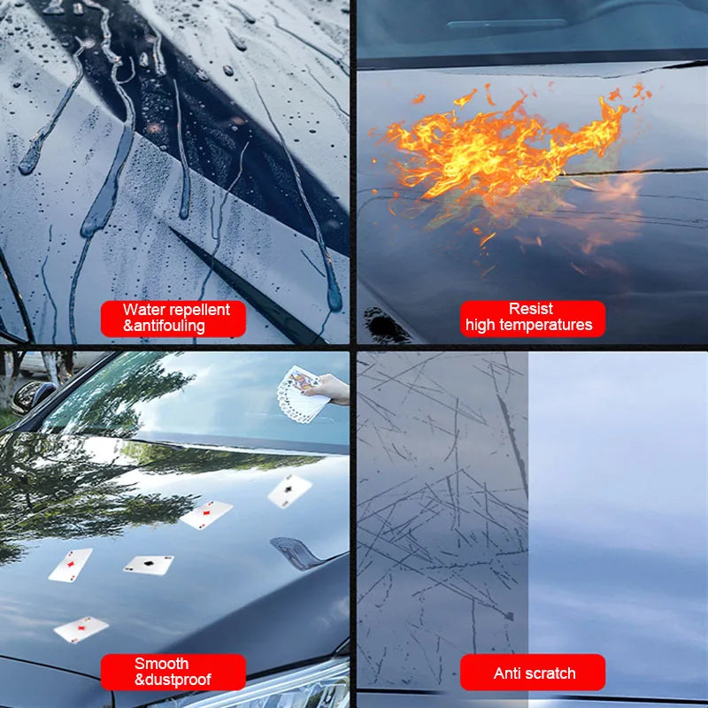 Nano Ceramic Coating Spray High Gloss Liquid Wax Super Hydrophobic Anti-Scratch UV Resistant Car Paint Polishing & Protective
