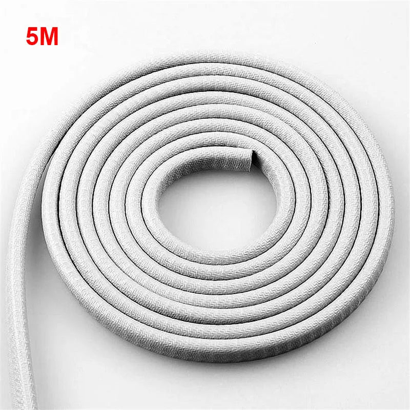 5M Car Door Anti Collision Strip with Steel Disc Bumper Trim Edge Scratch Protector Strip Sealing Guard Styling Car Decoration