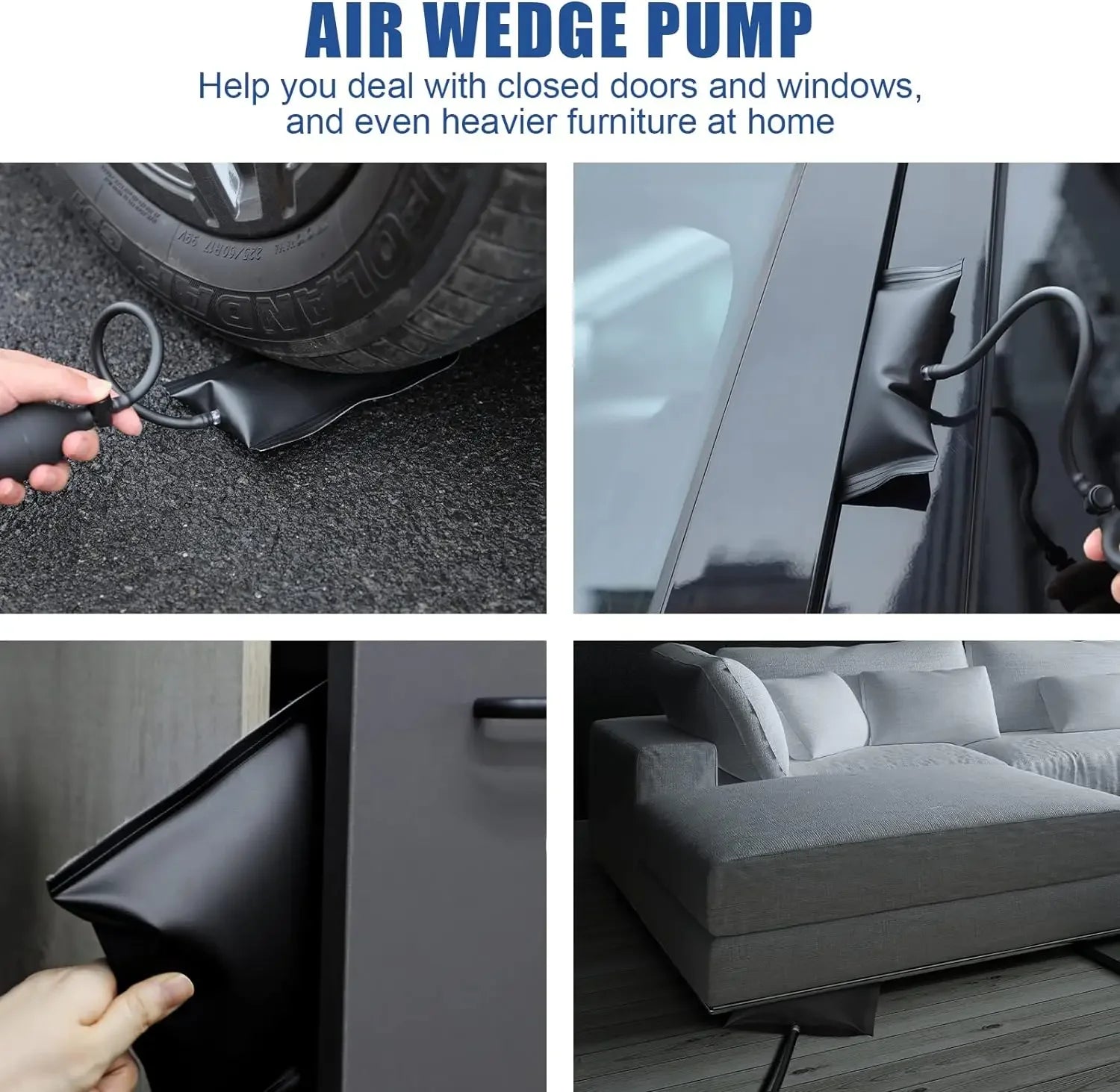 Car Window Door Emergency Open Key Lost Lock Out Unlock  Auto Tools Kit Air Wedge Bag Pump Open Unlock Kit for Car Truck
