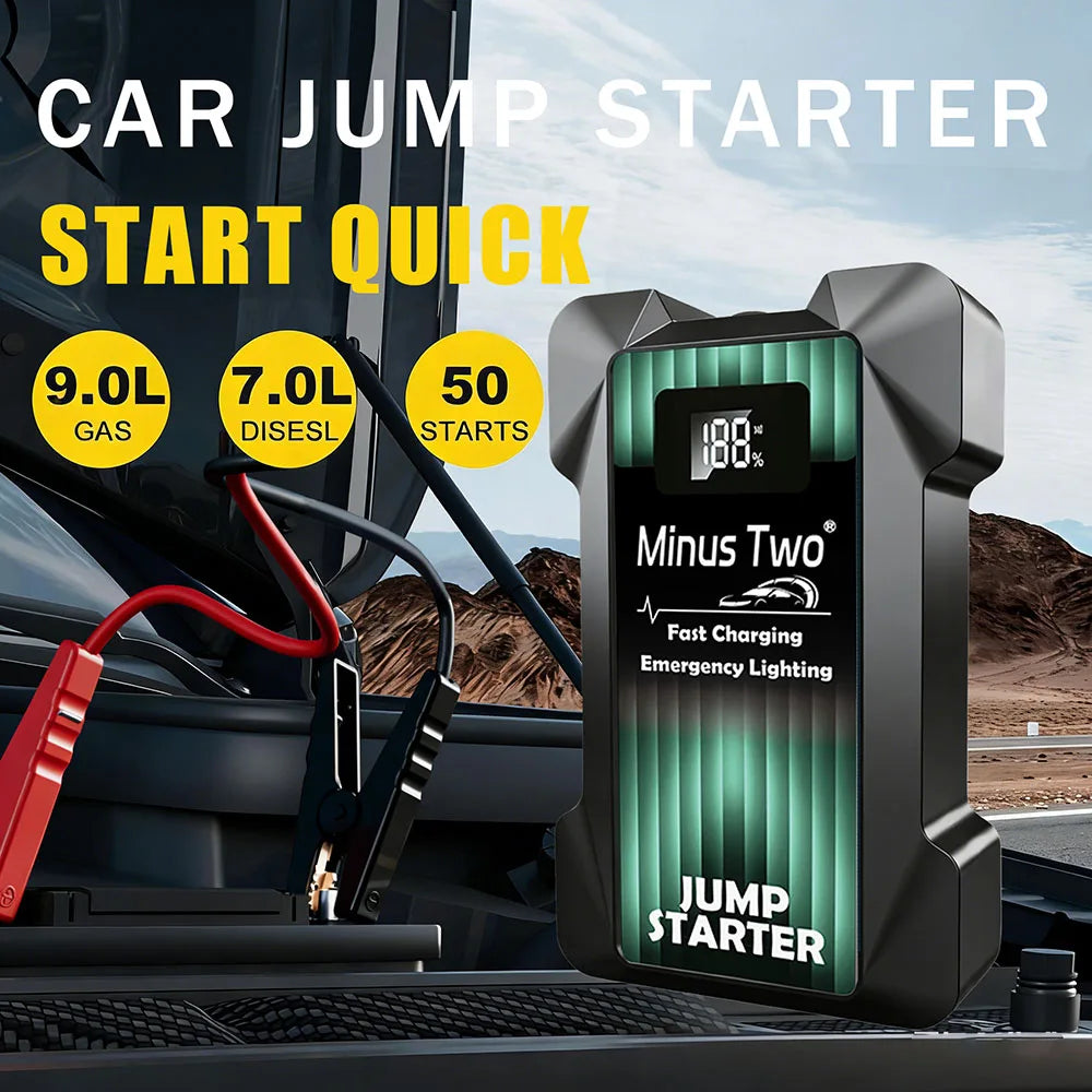 High-power Automobile Emergency Starting Power Supply  Screen Safety Hammer Car Starting Device Power Bank Accessories