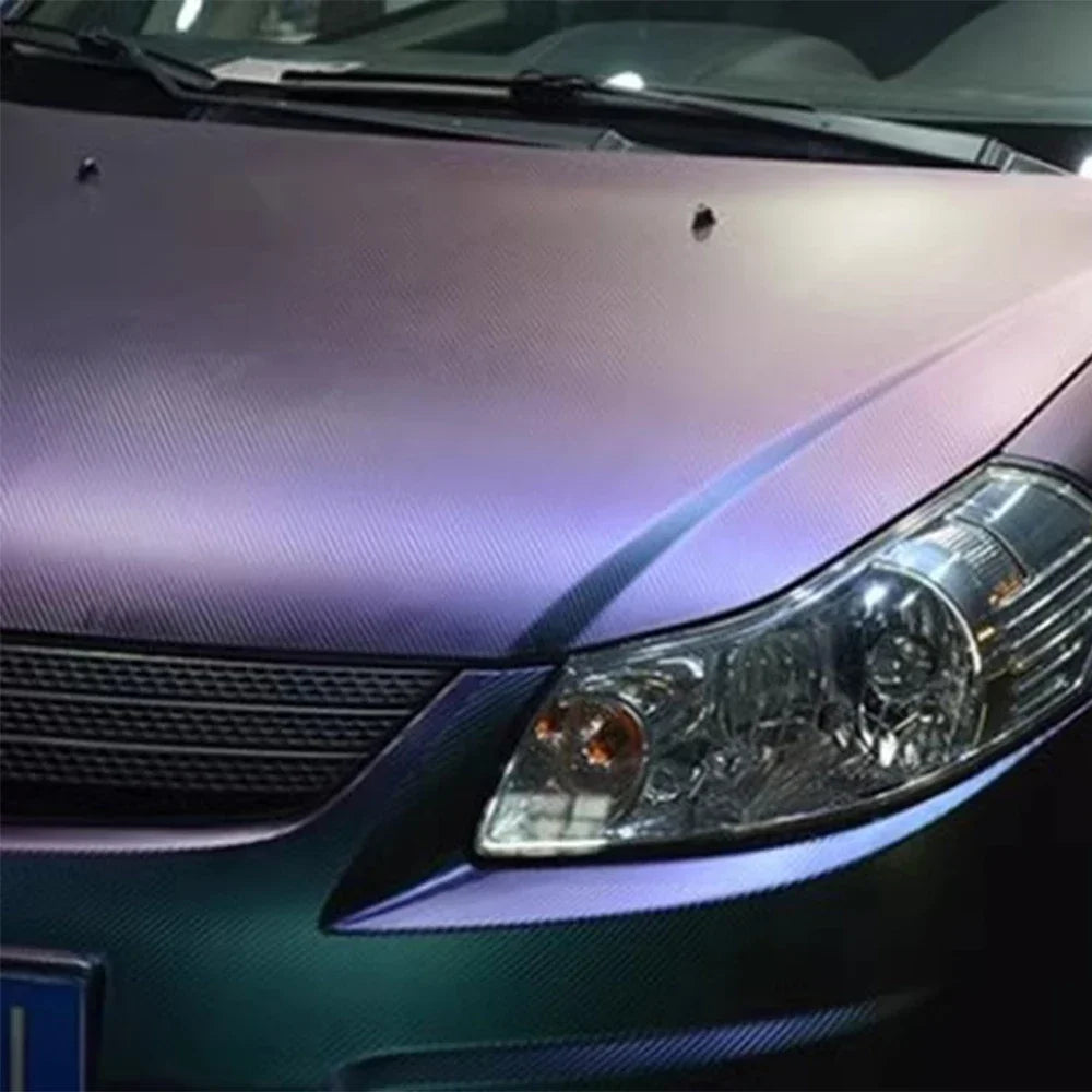 Car Wrapping Vinyl Chameleon Carbon Fiber Vinyl Wrap Sticker Roll Film Bubble Free Auto Sticker Car Accessories Decoration