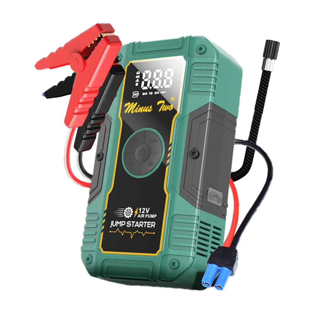 Emergency Startup Power Source - Integrated Unit for Car Air Pump and Vehicle Battery Strong Start Jumper Battery Power Tool - I