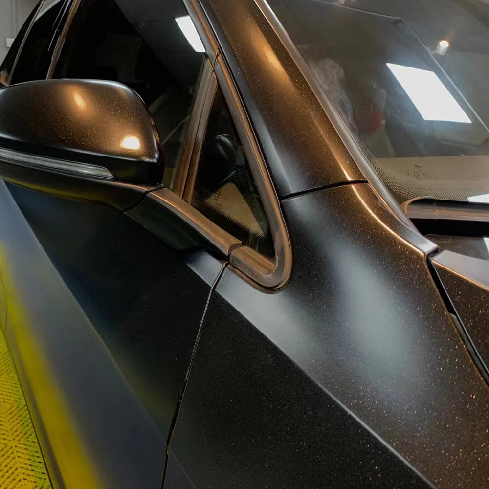 5x56ft Satin Metallic Black Car Wrap Vinyl Film for Automobiles High-Quality Durable Wrap Film for Vehicle Customization