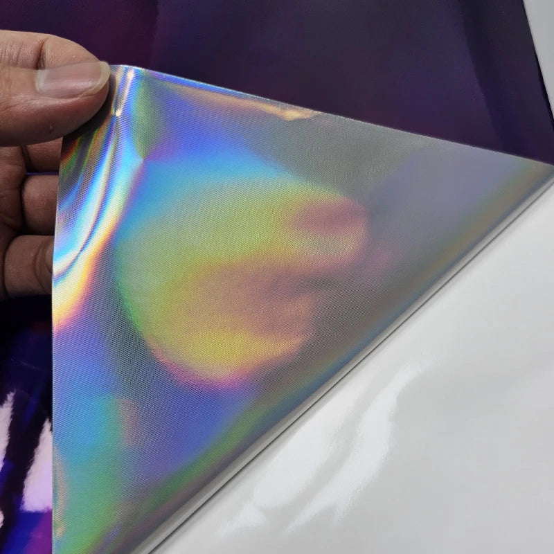 High Glossy Holographic Purple Vinyl Wrap Chrome Vinyl Auto Stickers for Car Sticker on the Hood Wrapping Foil Car Film Cover
