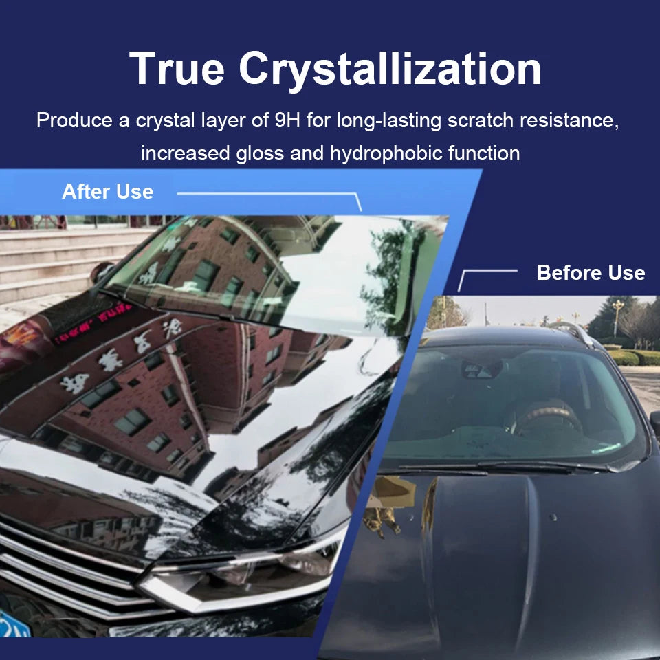 3pcs Ceramic Coating For Cars Paint Care 9H Plus Long-Lasting High Gloss Nano Ceramic Anti-scratch Polish Kit Car Detailing