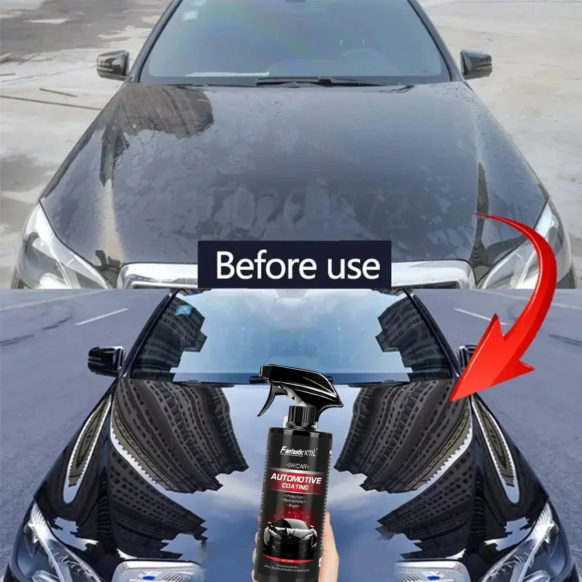Car 500mL 9H Hardness Ceramic Coating – Nano Glass & Plastic Restorer for Automotive Detailing (Voiture / Car Accessories & Tool