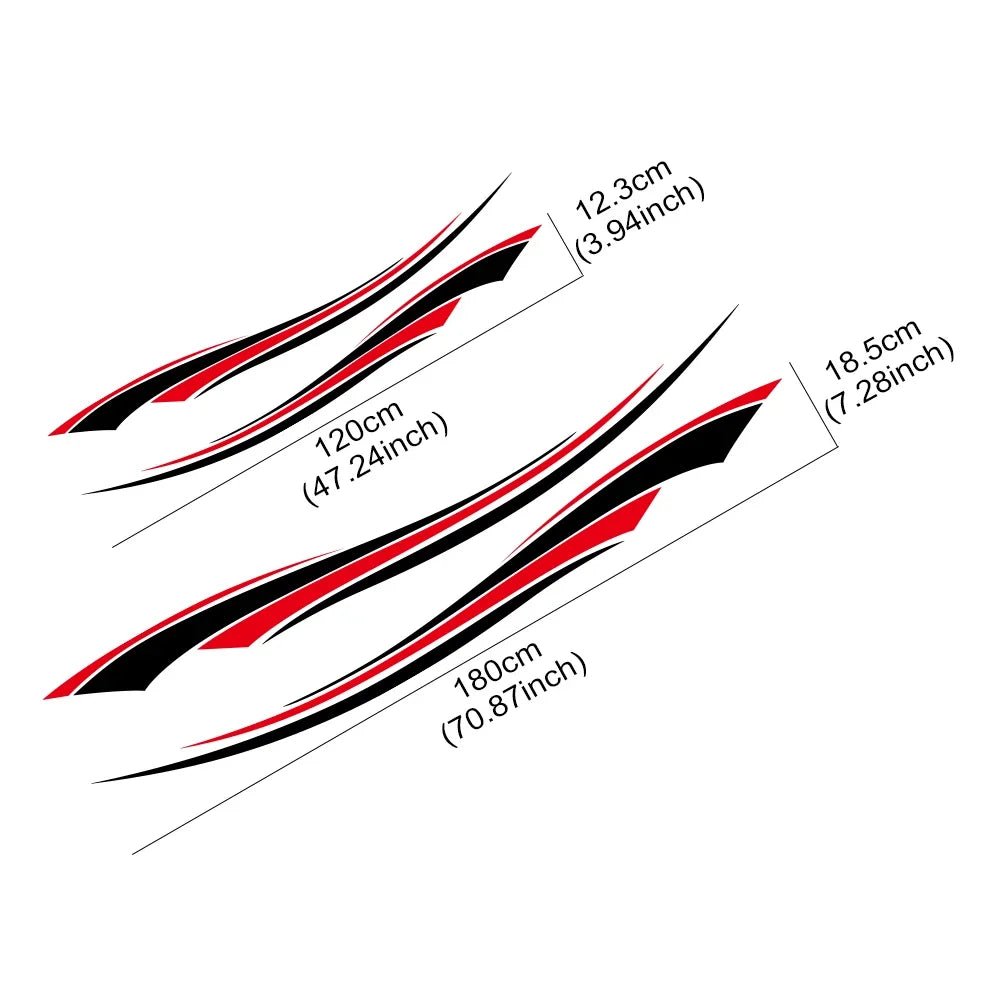 Car Stripes Decor Sticker for Truck Boat Pontoon RV Trailer UTV Cart Vinyl Decal Stickers Graphics Auto Tuning Accessories