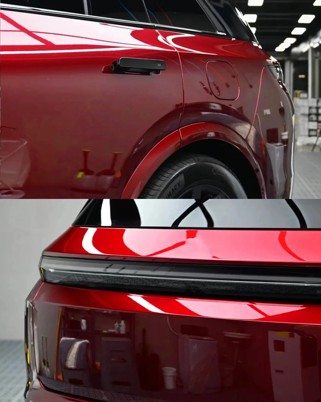 Glossy Red Vinyl Wrap Car Stickers Bubble Free Auto Wrapping Film Color Change Vinyl Decals Car Color Change Films Accessories