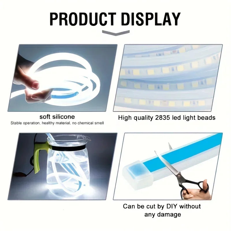LED Daytime Running Light  Starting Car Hood  Door Decorative Lights DRL Auto Engine Hood Guide Decorative Ambient Lamp 12V