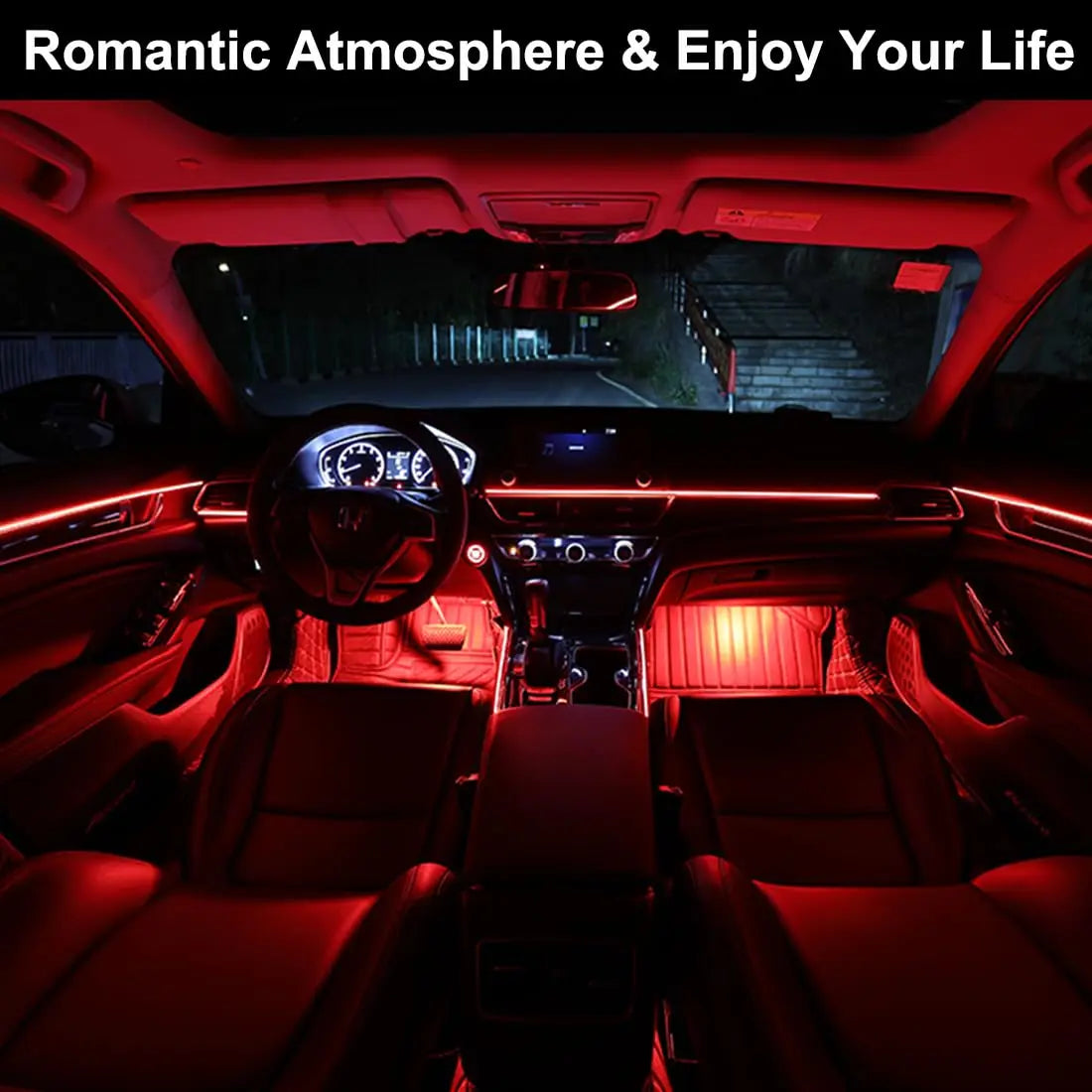 Car Interior Atmosphere Light Strip 5M EL Wiring Decorative Lamp For Auto DIY Flexible Ambient Light USB Party Atmosphere Diode