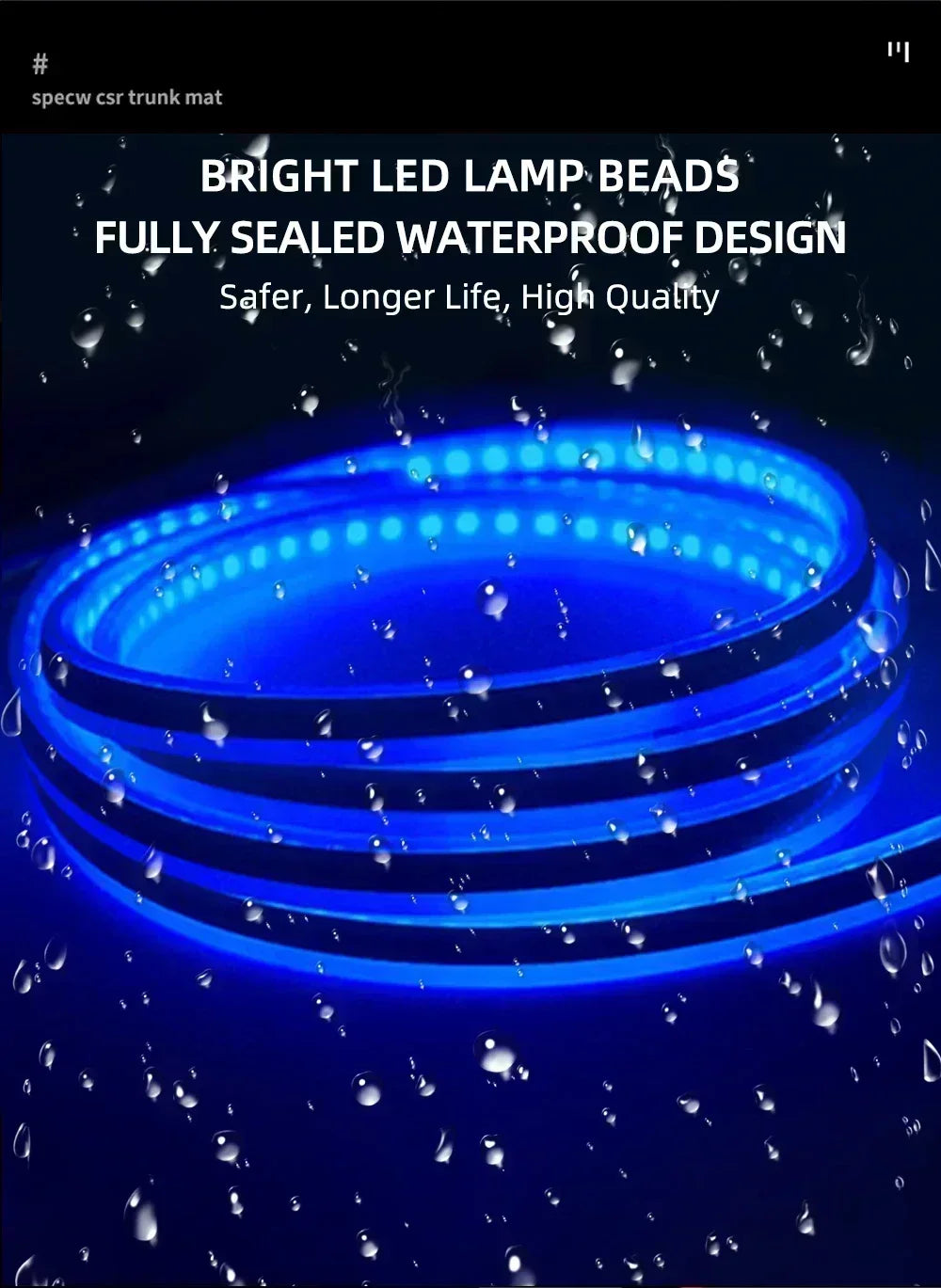 LED Car Hood Decorative Lights Daytime Running Light Steady on Starting DRL Auto Engine Guide Decorative Ambient Lamp 12V