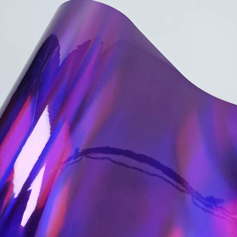 High Glossy Holographic Purple Vinyl Wrap Chrome Vinyl Auto Stickers for Car Sticker on the Hood Wrapping Foil Car Film Cover