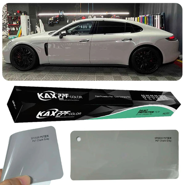 Sub-gray Color Changing Vinyl Wrap 1.52x17m, PET Self Adhesive Car Film, Satin Air Bubble Free Auto Wrap