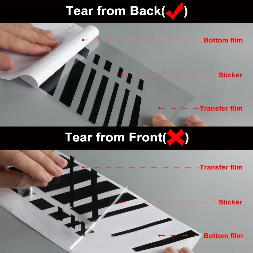 Car Stripes Decor Sticker for Truck Boat Pontoon RV Trailer UTV Cart Vinyl Decal Stickers Graphics Auto Tuning Accessories