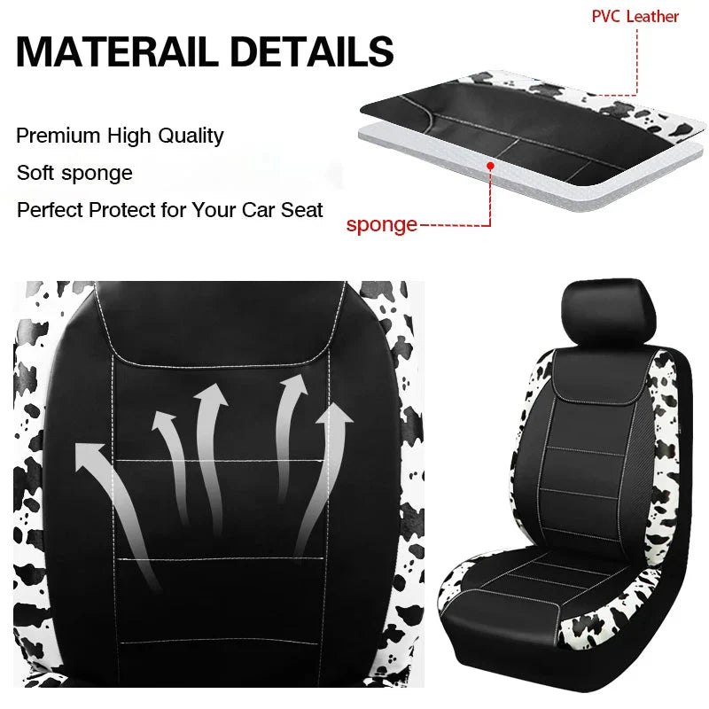 Faux Leather Car Seat Covers universal fit design