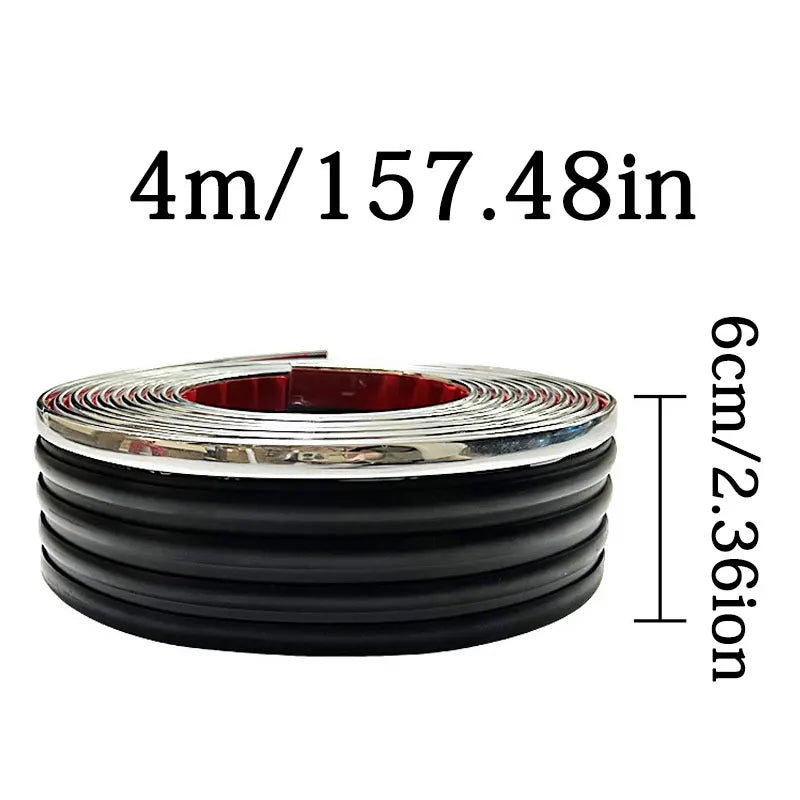 Car Side Skirt Anti-Collision Strip, Universal Red/Blue Edge, Body Modification, Lower Beam Skirt Protection Against Scratches