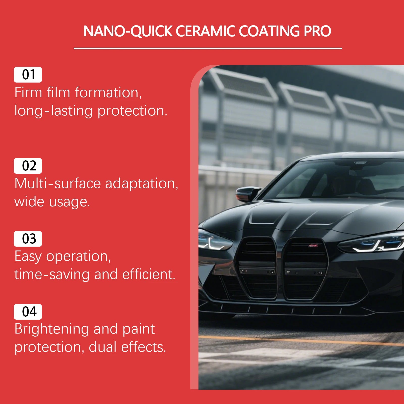 Nano Ceramic Coating Agent - Car Surface Coating, Polishing, Refurbishing for Extra Shine and Daily Care