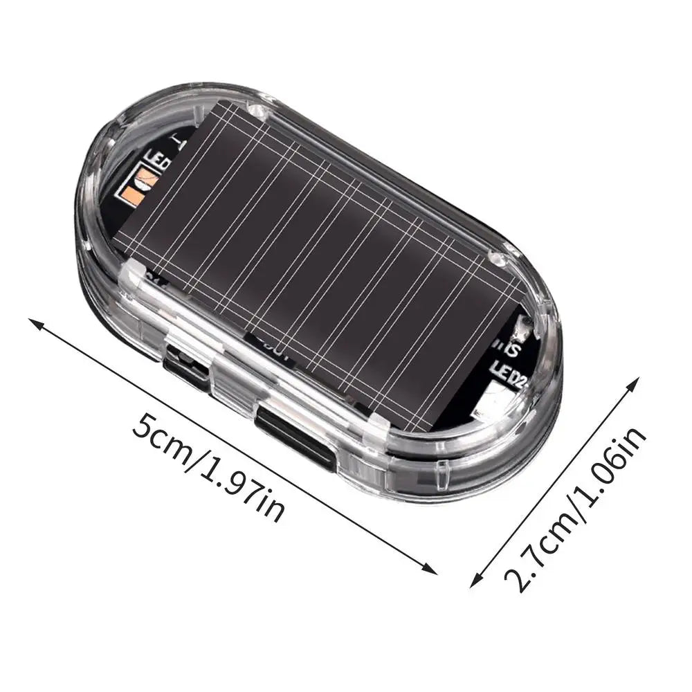 Car Fake Security Light Solar Powered simulation Alarm Anti Theft LED warning light Flashing Caution Lamp for Auto Interior Safe