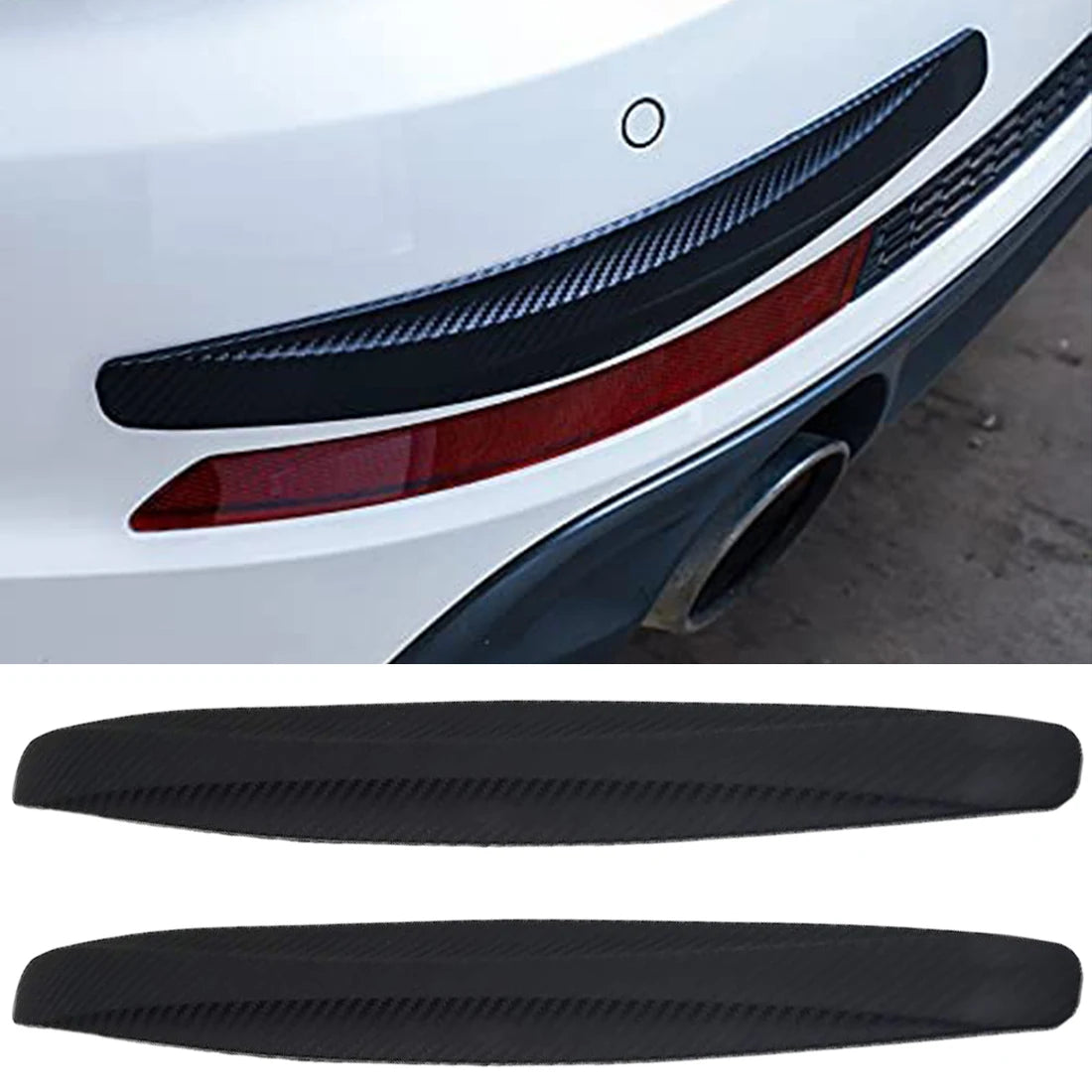 Anti Collision Car Bumper Guard Strip 2Pcs Front Rear Protection Strips Scratch Protector Crash Blade Auto Accessories for Car