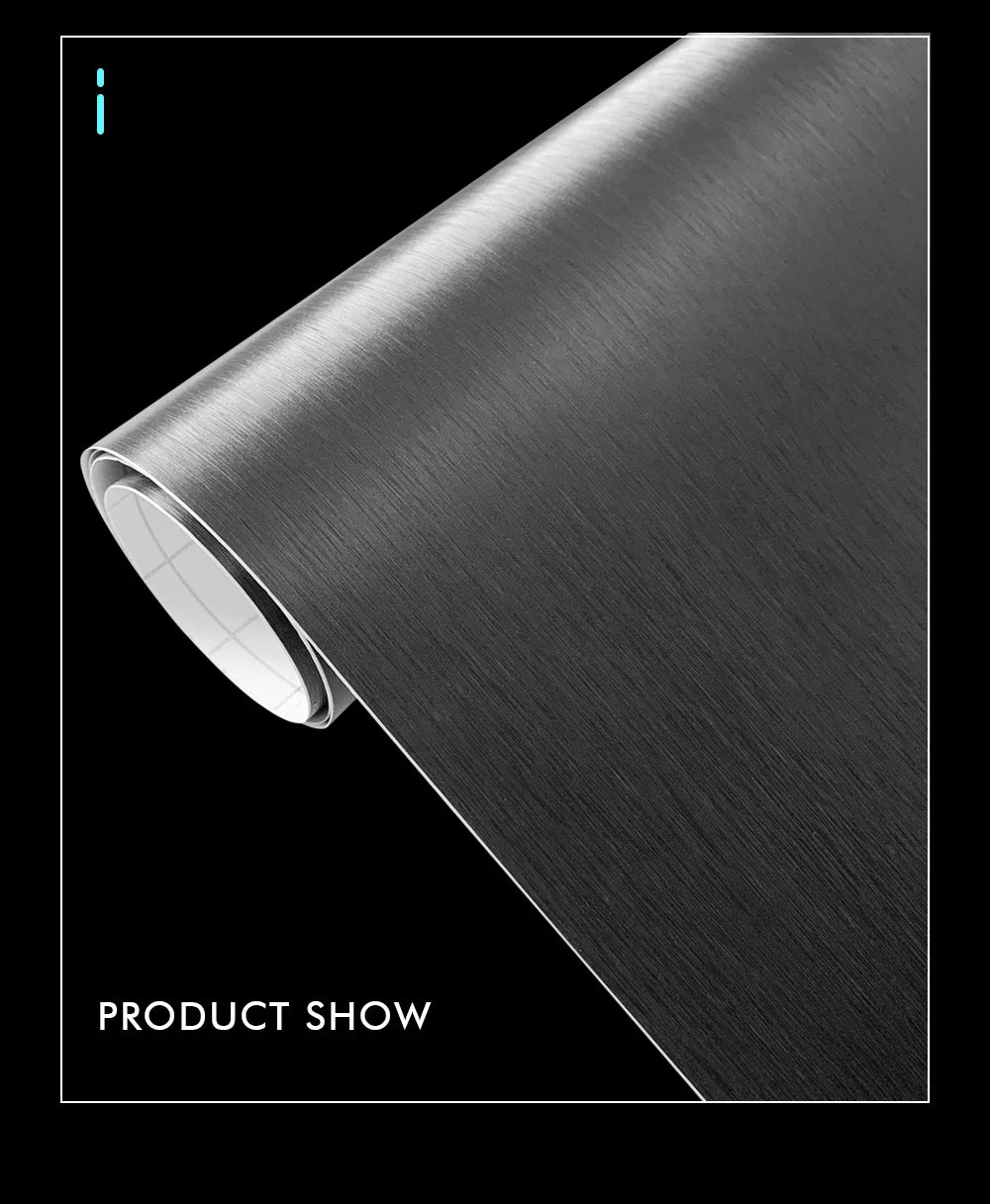 Car Sticker Vinyl Wrap Matt Brushed Aluminum Vinyl Wrap Film Self Adhesive Air Release Waterproof Protection for Car Accessories