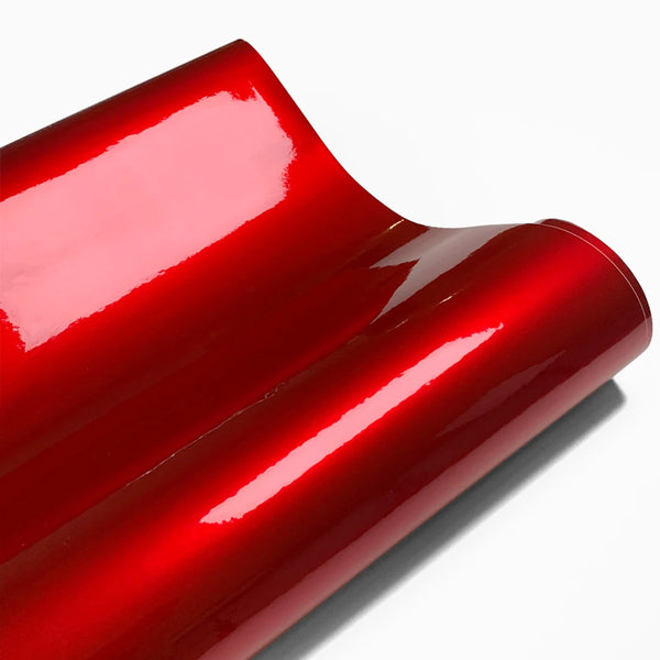 Glossy Red Vinyl Wrap Car Stickers Bubble Free Auto Wrapping Film Color Change Vinyl Decals Car Color Change Films Accessories