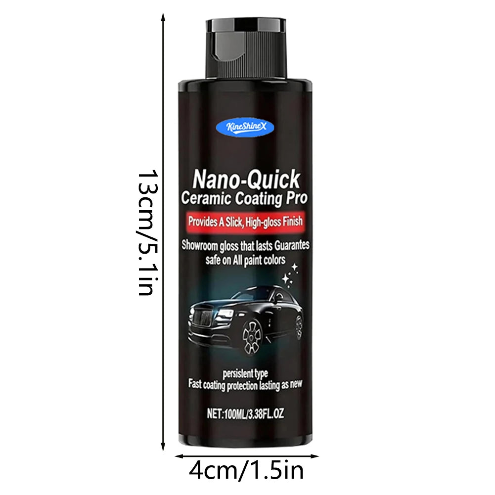 Nano-Quick Ceramic Coating Pro Quick-Effect High-Gloss Car Detailing Spray Instants Mirror-Like Shine Paint Exterior Protection