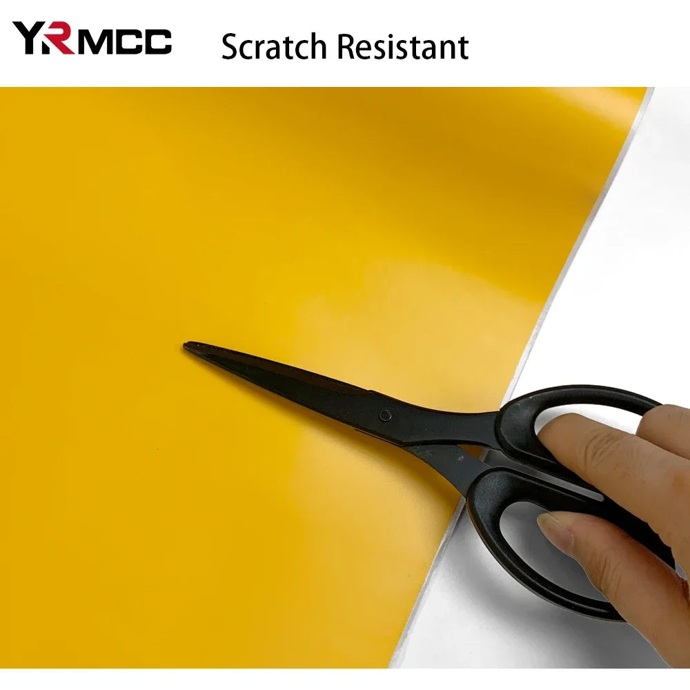 Car Vinyl Wrap Film DIY Car Stickers Yellow Matte Film Auto Body Decoration Scratch Resistant Waterproof Decal Auto Accessory