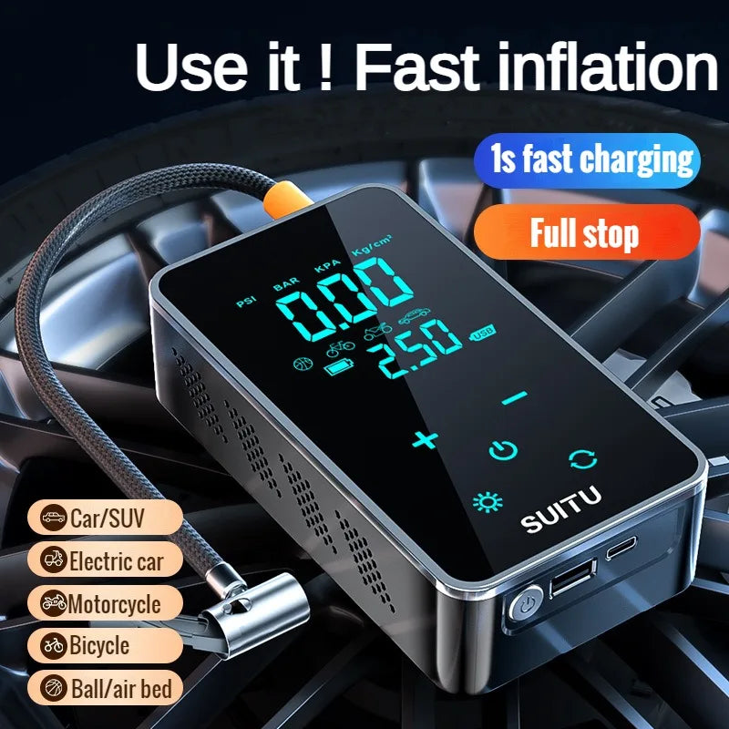 Air Compressor Air Pump For Car Portable Tyre Inflator Electric Motorcycle Pump Air Compressor For Car Motorcycles Bicycles