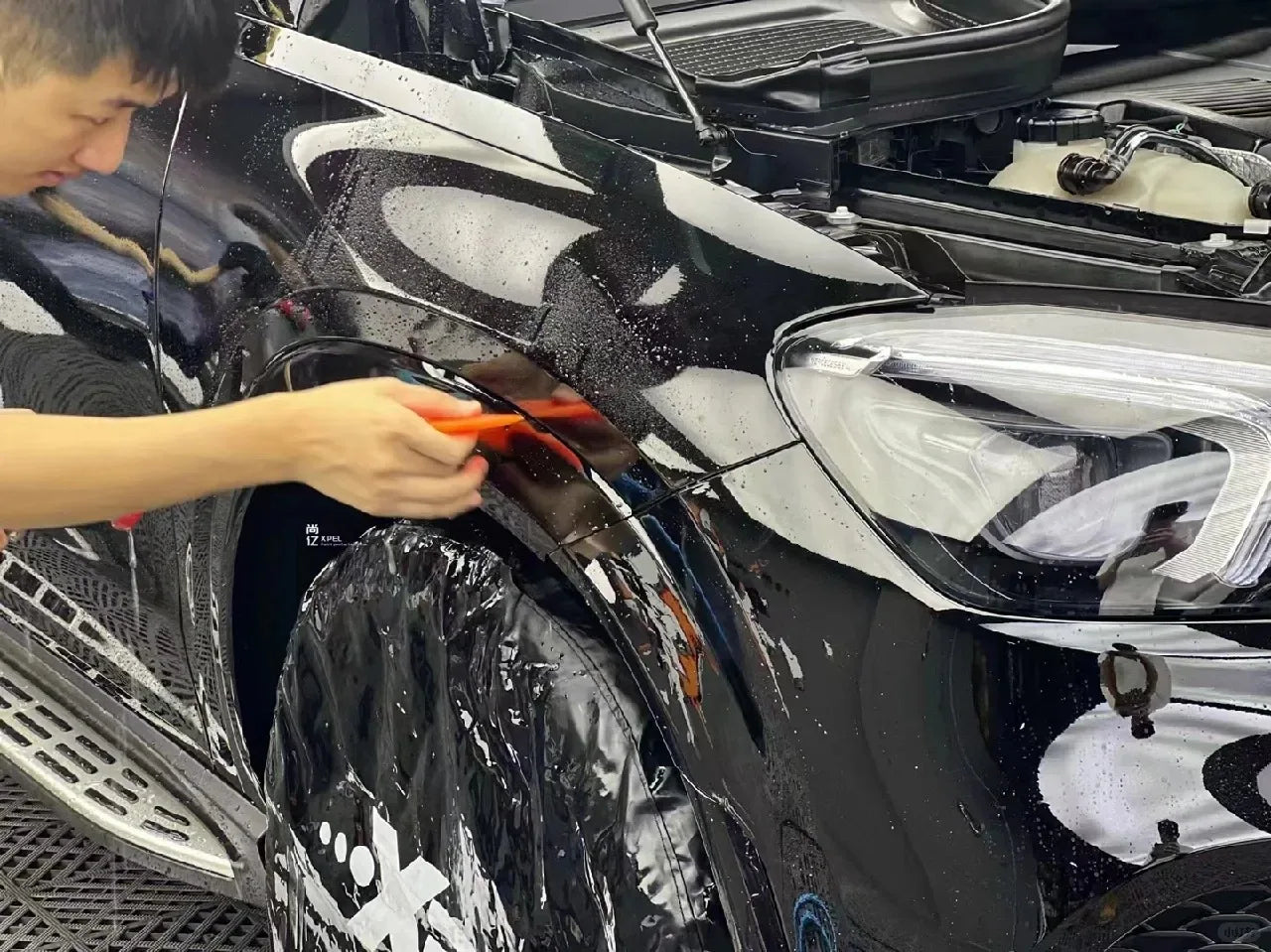 1.5x2/3/6M Shiny Black Vinyl Wrap Car Sticker Vinyl Auto Tuning Roof Hood Door Protection Film DIY Glossy Black Wrap for Vehicle