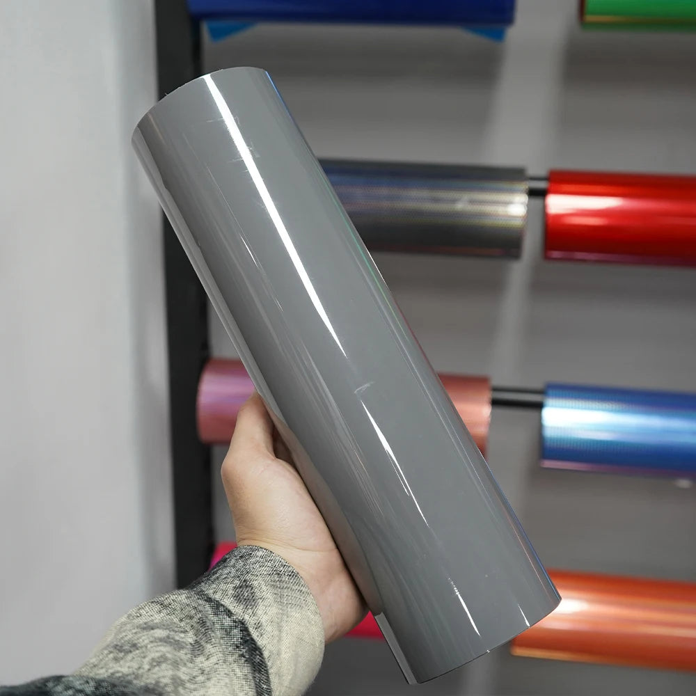 Premium Gloss Nardo Grey Vinyl Wrap Film Roll Bubble Free Air Release Self Adhesive Motorbike Car Wrapping Decals