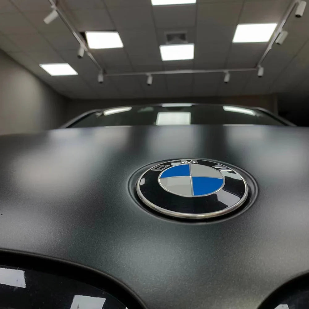 5x56ft Satin Metallic Black Car Wrap Vinyl Film for Automobiles High-Quality Durable Wrap Film for Vehicle Customization