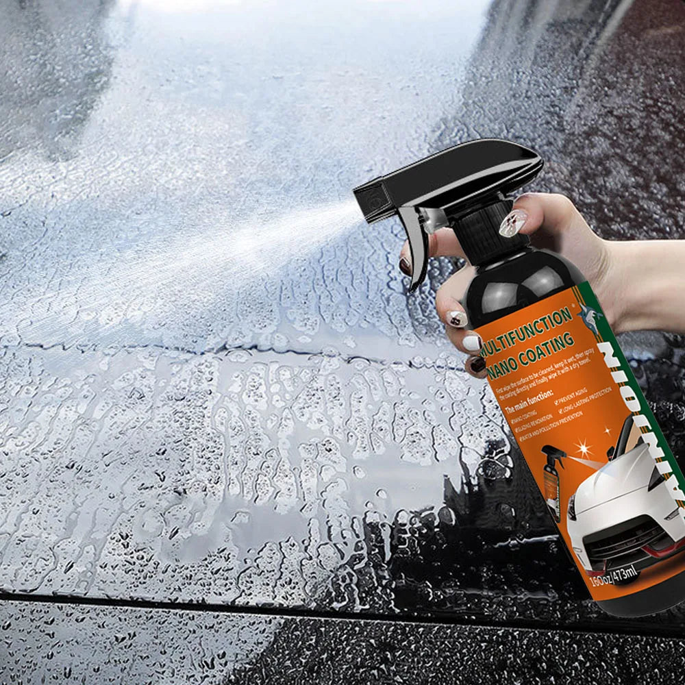Nano Ceramic Coating Spray High Gloss Liquid Wax Super Hydrophobic Anti-Scratch UV Resistant Car Paint Polishing & Protective