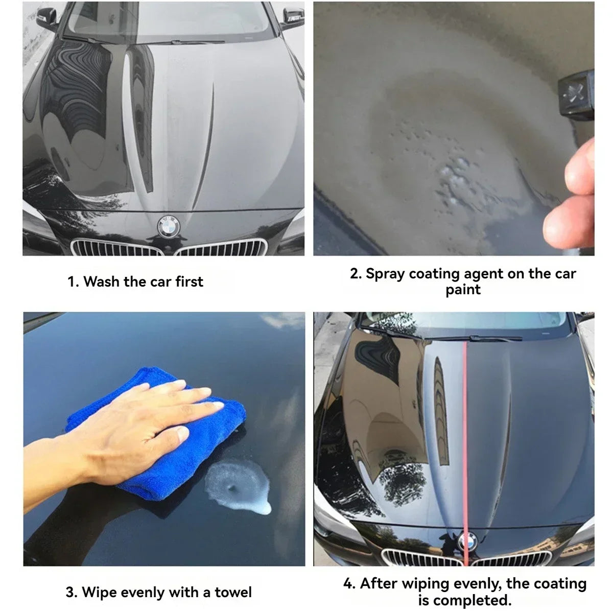 Car 500mL 9H Hardness Ceramic Coating – Nano Glass & Plastic Restorer for Automotive Detailing (Voiture / Car Accessories & Tool