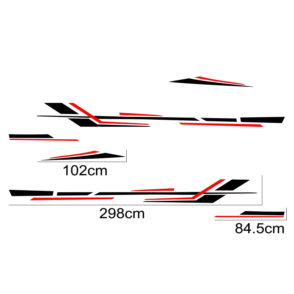 Motorhome Stripes Vinyl Stickers Graphics Car Decoration Decals For Camper Van Horsebox Caravan RV Auto Tuning Accessories