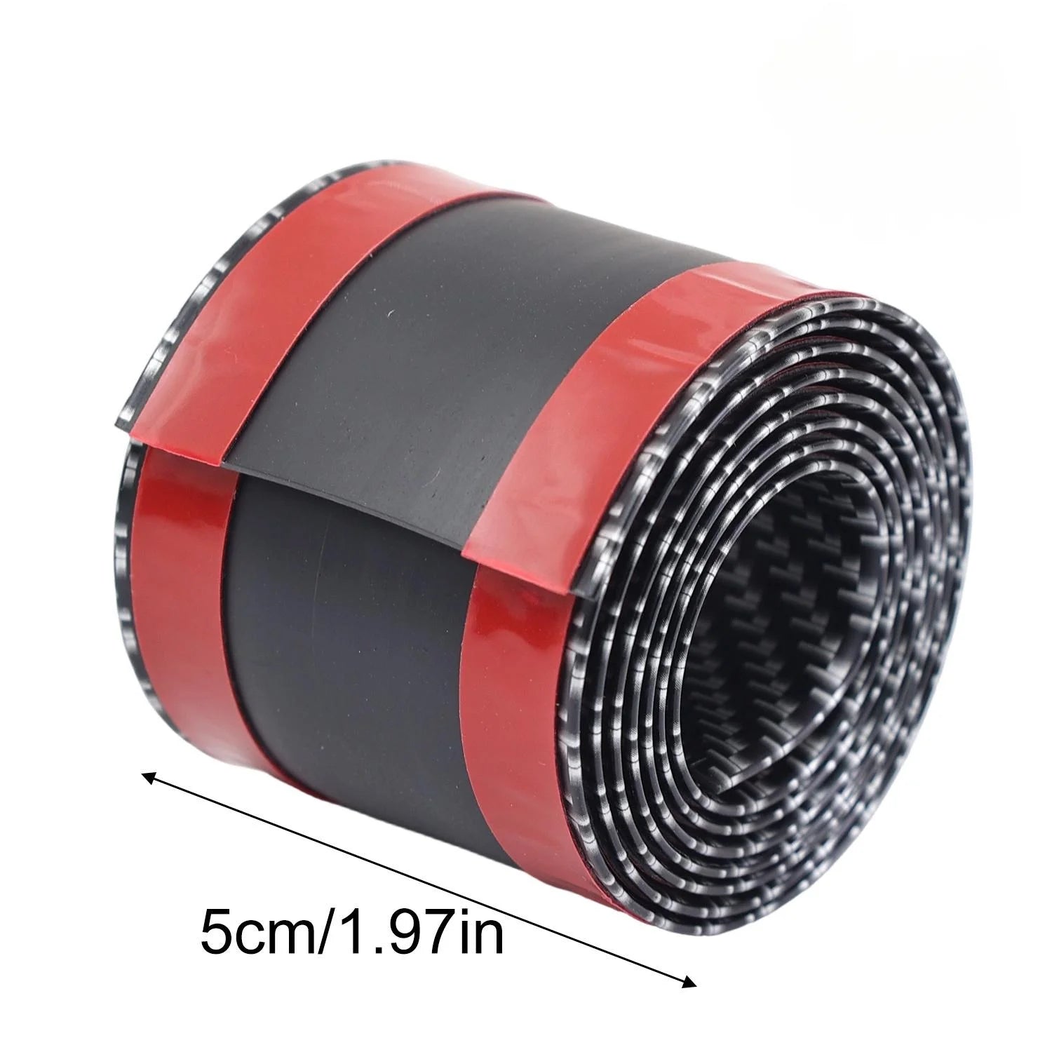 5x100cm Carbon Fiber PVC Car Door Bumper Strip Guard Anti Scratch Sticker Auto Wrap Film Self-Adhesive Car Decorative Strips