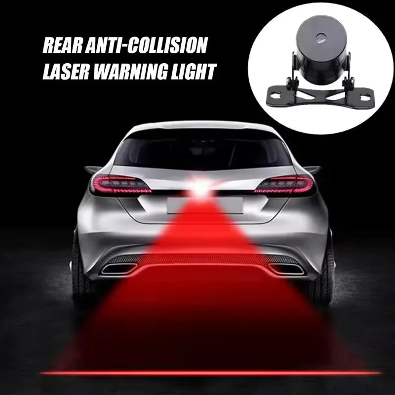 1/2/3PC Car Auto LED Laser Fog Light Vehicle Anti-Collision Taillight Brake Warning Lamp Anti-Collision Car End Rear Tail Fog