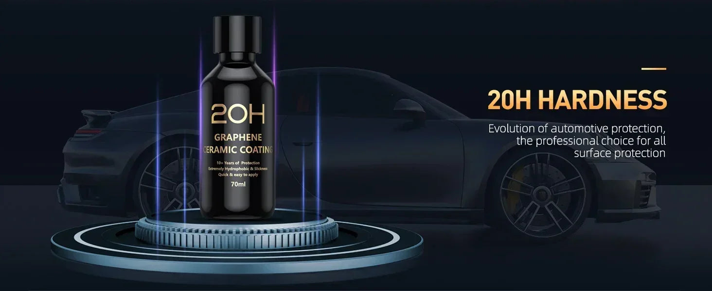 Graphene Ceramic Coating 20H with Self Healing and UV Track Technology Car Detailing Professionals 10+ Years of Protection