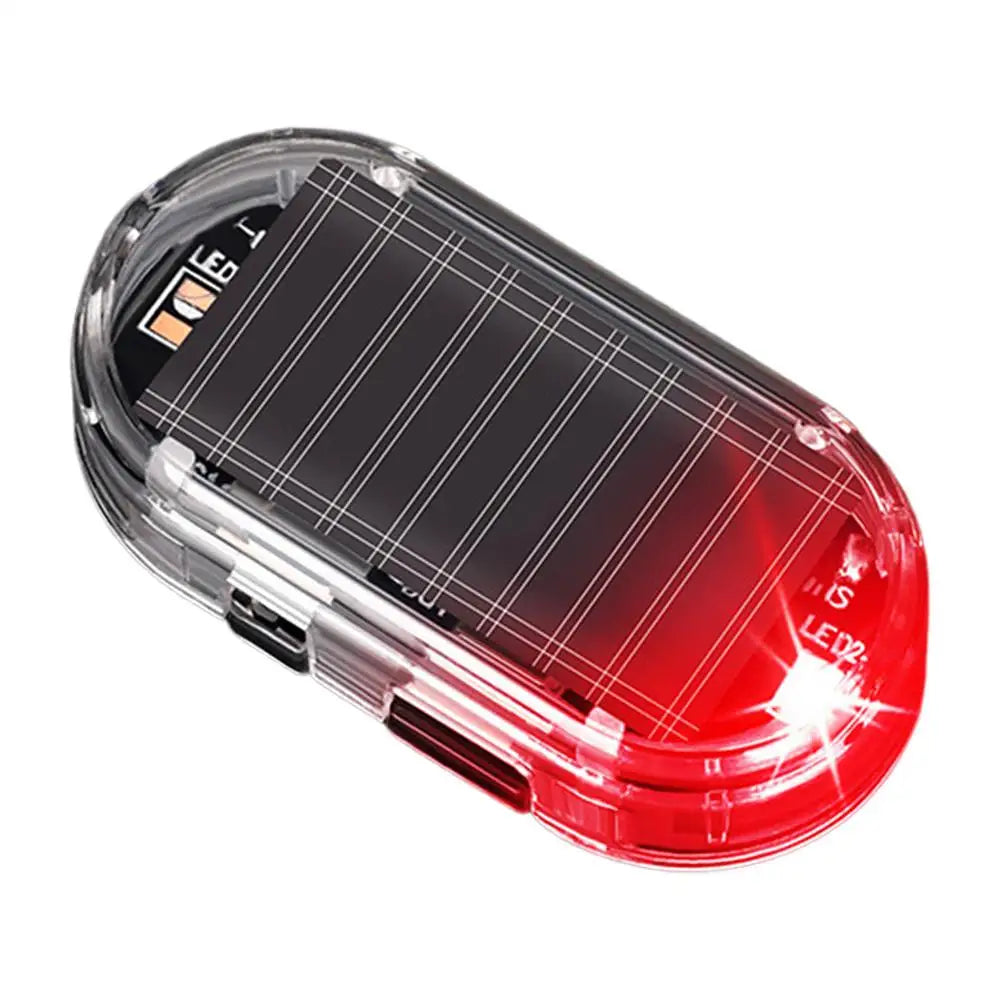 Car Fake Security Light Solar Powered simulation Alarm Anti Theft LED warning light Flashing Caution Lamp for Auto Interior Safe