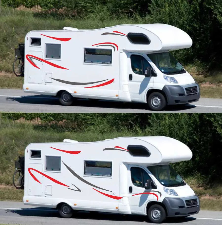 Car Side Stripes Stickers DIY Sports Styling Decoration Decal Automobiles Car Tuning Accessories For Car Caravan Trailer Camper
