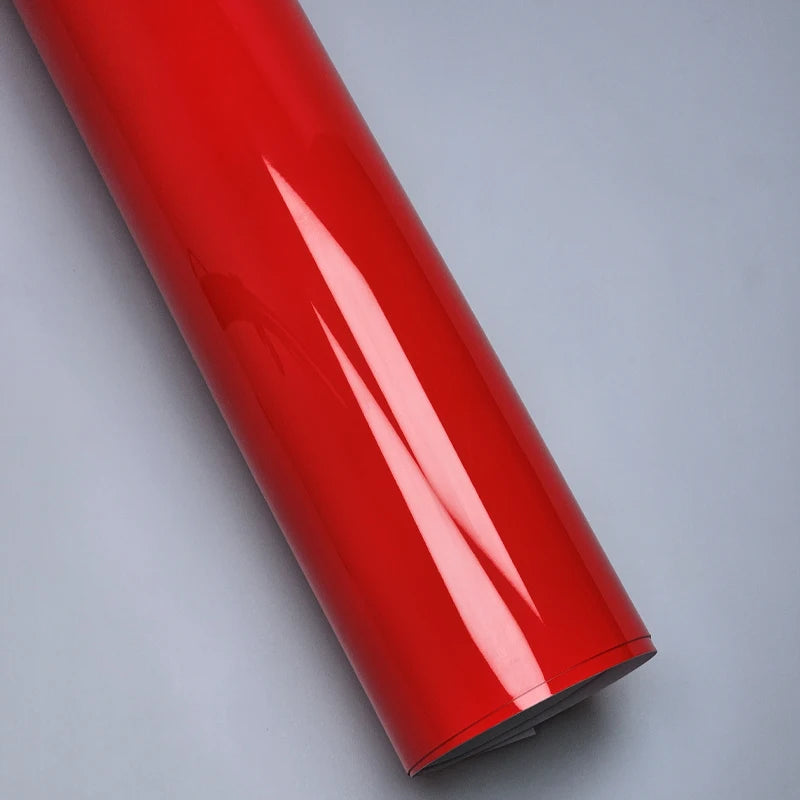 50cm*300cm High Glossy Crystal Racing Red Gloss Vinyl Wrap Red Glossy Car Wrapping Paper Car Wrap Roll Motorcycle Sticker