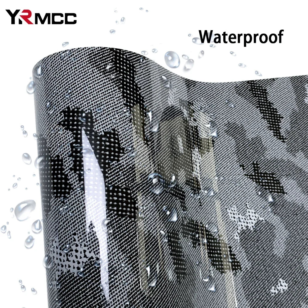 Carbon Fiber Vinyl Wrap PET Car Stickers Python Camouflage Vinyl Wrap Film Car Body Stickers Adhesive Vinyl for Car Accessories