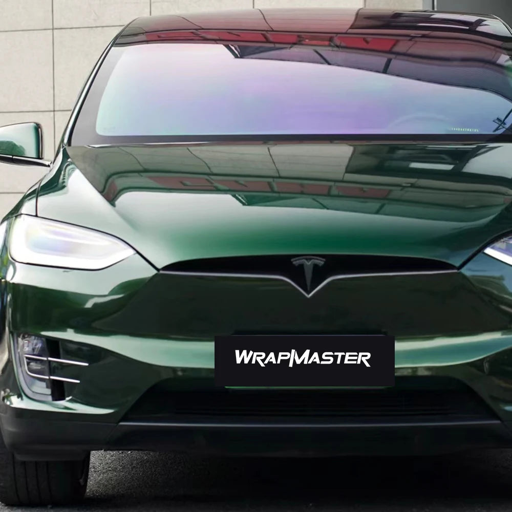 Stretchable Auto Vinyl Car Wrap Removable Easy to Install Air Release Car Body Film Premium PET Midnight Green 3032