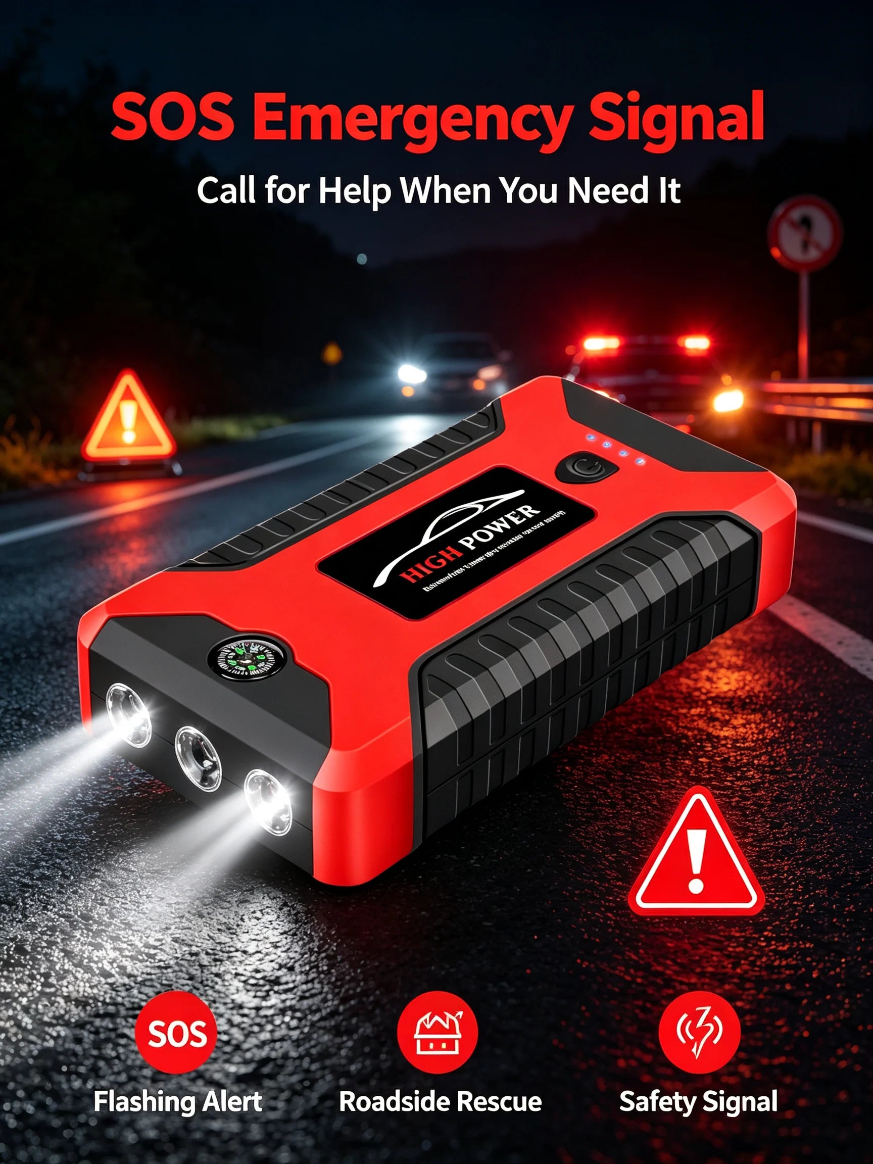 2026 Portable Car Jump Starter 12V Auto Jump Starter 99800mAh Petrol Diesel Power Bank Car Emergency Booster Start Air Pump