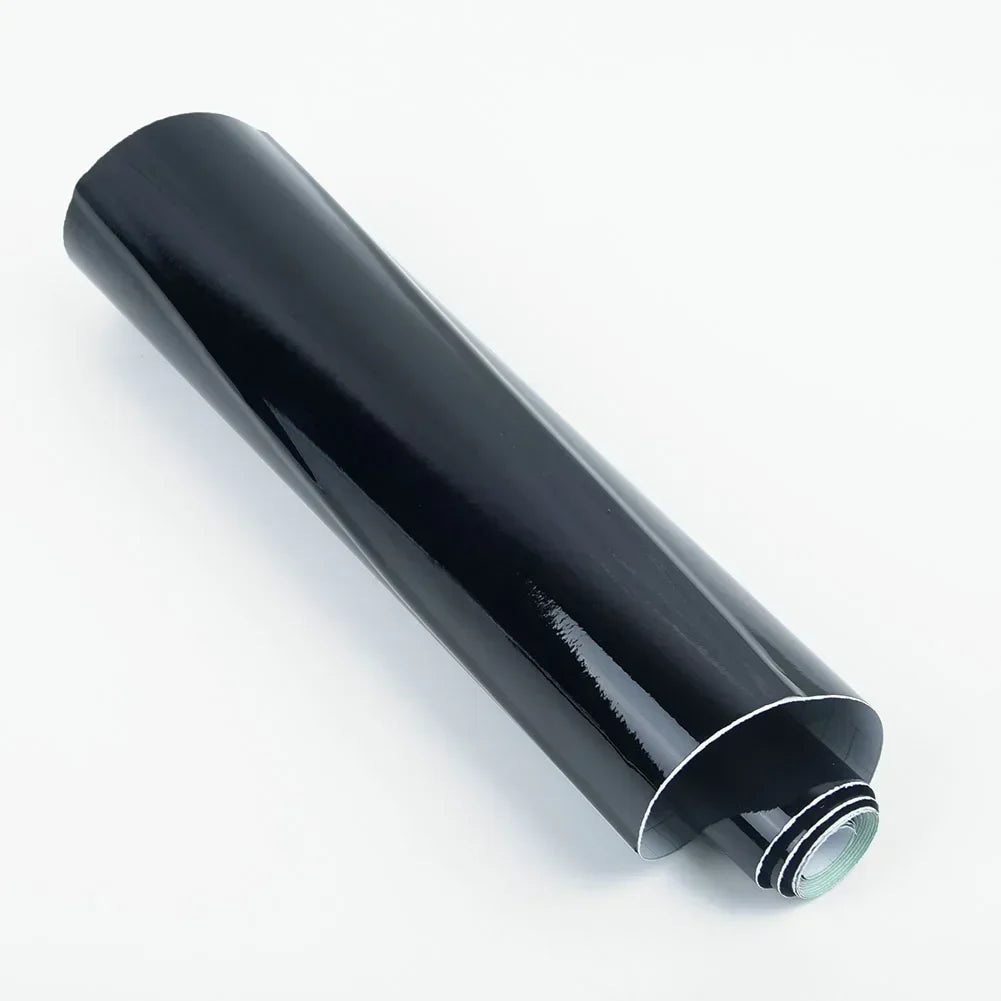 VERYUS 1 Roll 30*152cm Black Glossy Vinyl Film Gloss Glossy Car Wrap Foil Sticker With Air Bubble Free Motorcycle Car Wrapping